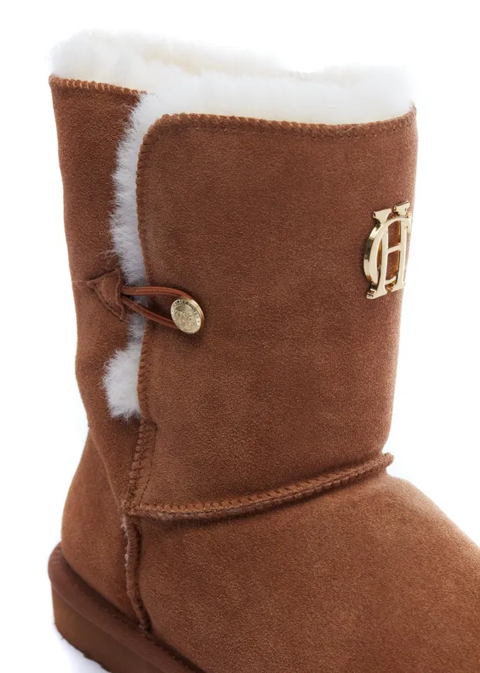 Holland Cooper Sleepwear Women HC Shearling Boot Tan Holland Cooper Sleepwear Women HC Shearling Boot Tan