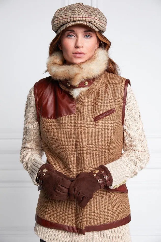 Holland Cooper Tailoring Women Aviator Gilet Tawny