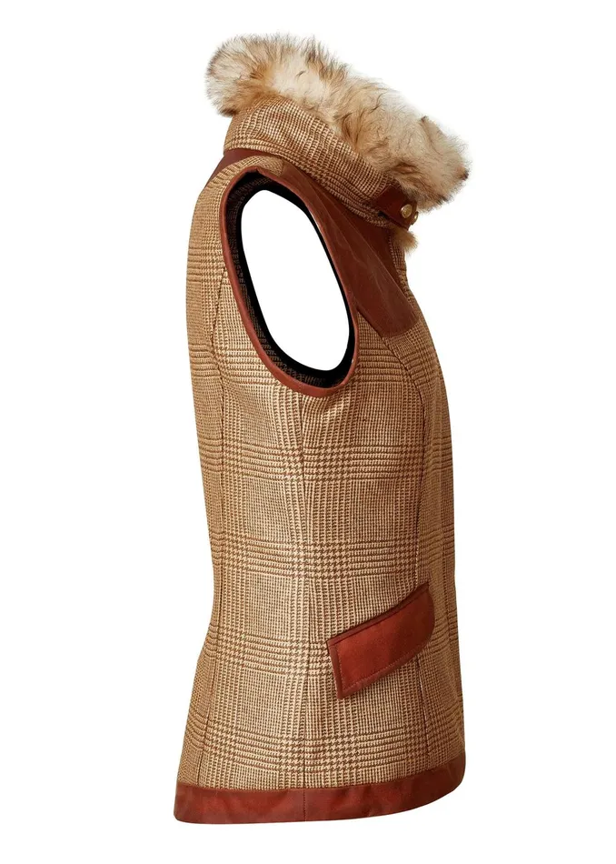 Holland Cooper Tailoring Women Aviator Gilet Tawny