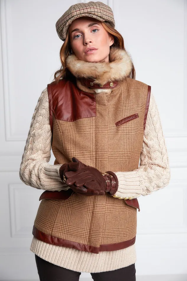 Holland Cooper Tailoring Women Aviator Gilet Tawny