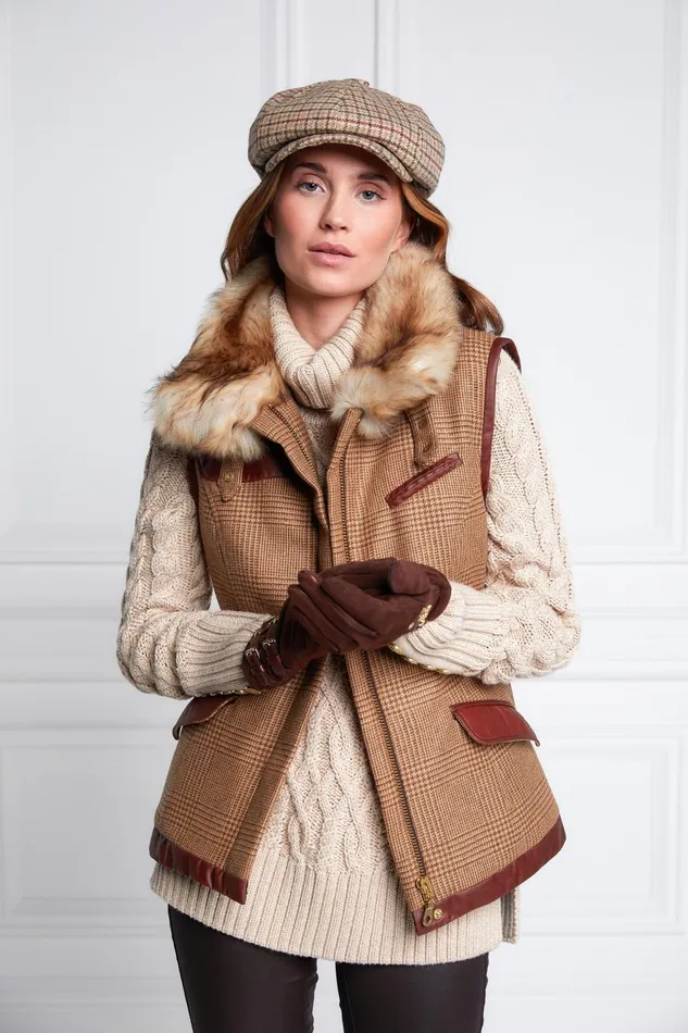 Holland Cooper Tailoring Women Aviator Gilet Tawny