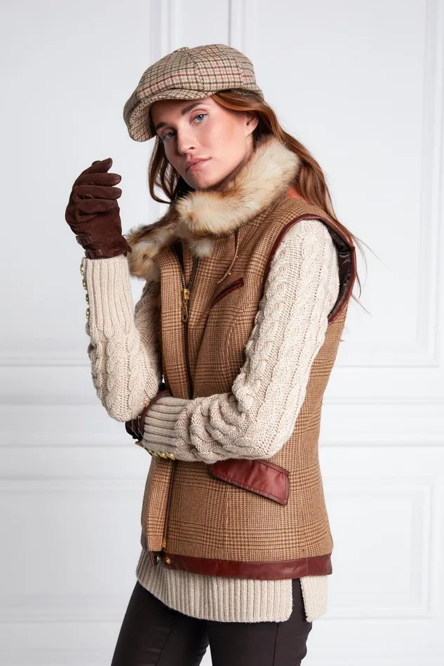 Holland Cooper Tailoring Women Aviator Gilet Tawny