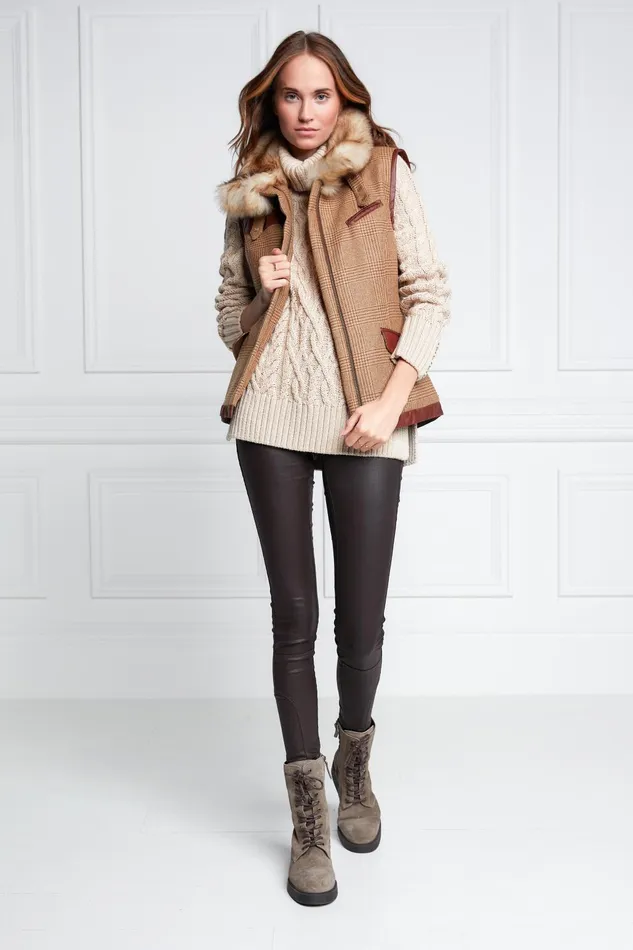Holland Cooper Tailoring Women Aviator Gilet Tawny
