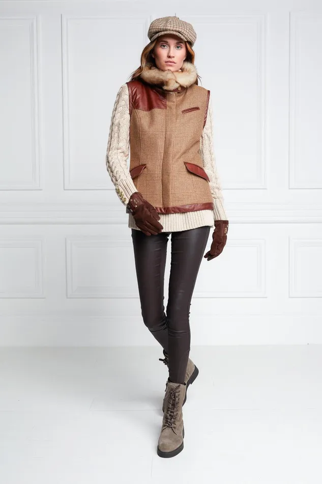 Holland Cooper Tailoring Women Aviator Gilet Tawny