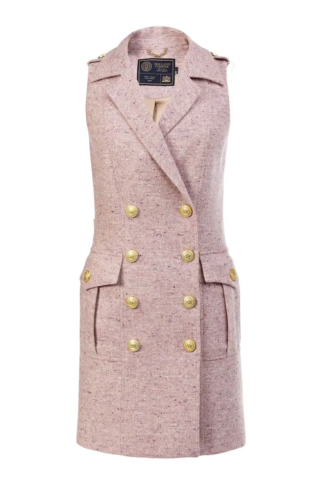 Holland Cooper Tailoring Women Chelsea Dress Anniversary Pink