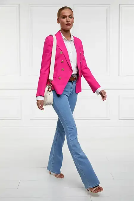Holland Cooper Tailoring Women Knightsbridge Blazer Hot Pink Linen