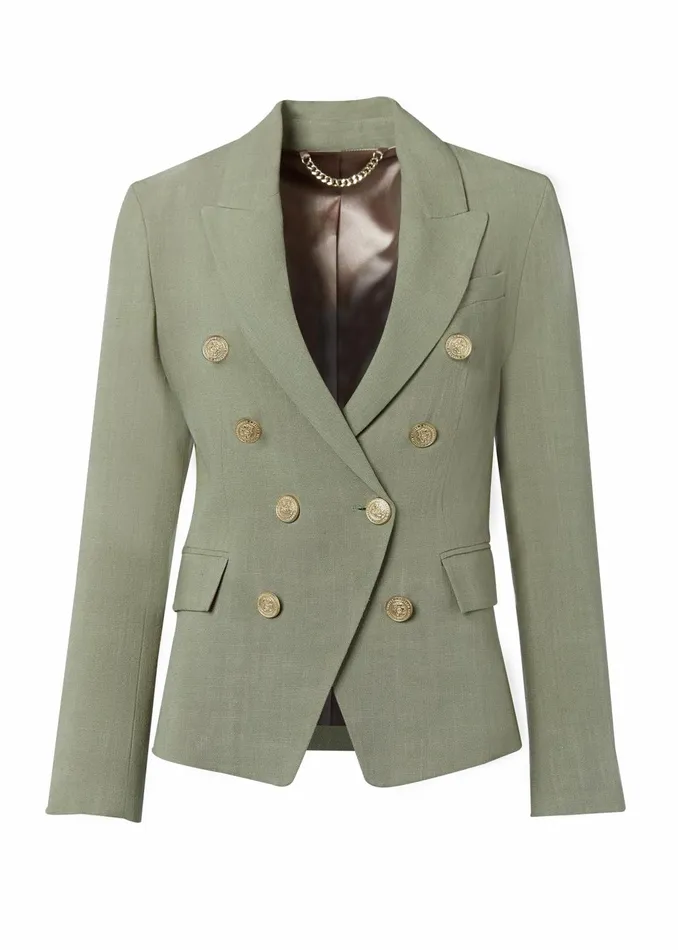 Holland Cooper Tailoring Women Knightsbridge Blazer Sage Linen