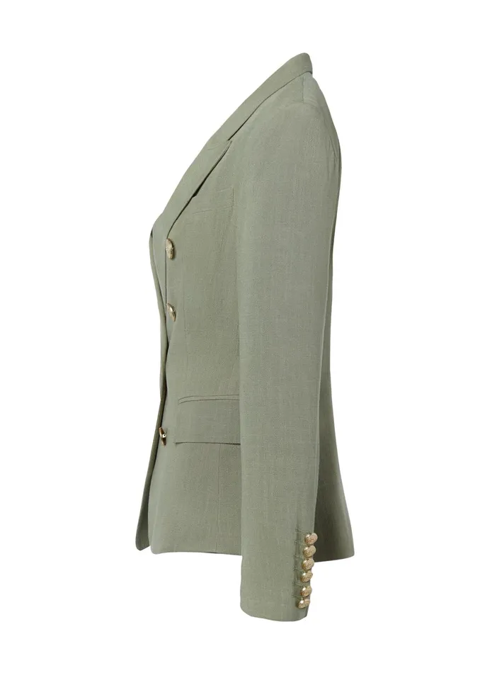 Holland Cooper Tailoring Women Knightsbridge Blazer Sage Linen