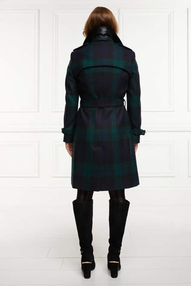 Holland Cooper Tailoring Women Marlborough Trench Coat Blackwatch