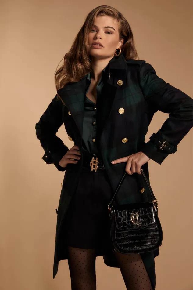 Holland Cooper Tailoring Women Marlborough Trench Coat Blackwatch