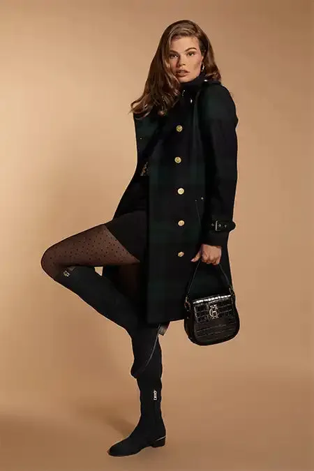 Holland Cooper Tailoring Women Marlborough Trench Coat Blackwatch