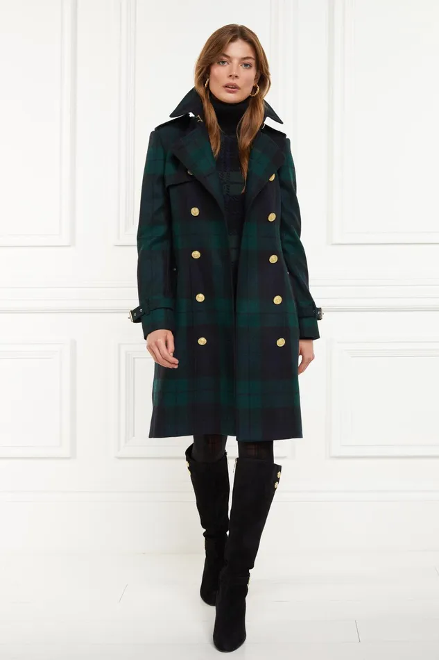 Holland Cooper Tailoring Women Marlborough Trench Coat Blackwatch