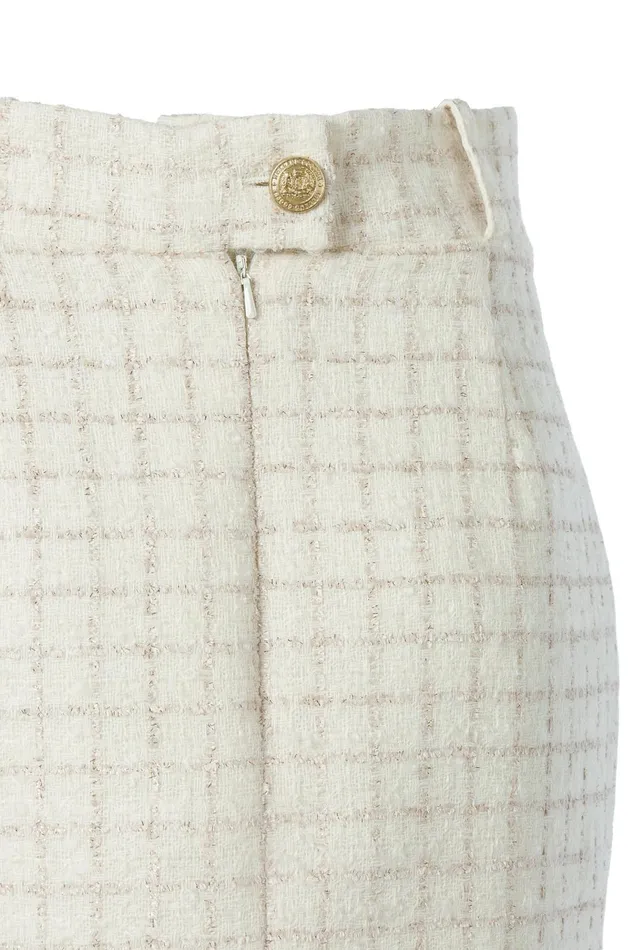 Holland Cooper Tailoring Women Regency Skirt Ivory Sparkle Tweed Holland Cooper Tailoring Women Regency Skirt Ivory Sparkle Tweed