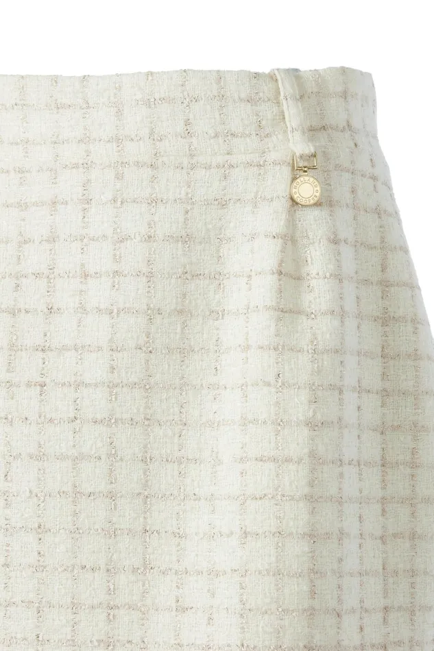 Holland Cooper Tailoring Women Regency Skirt Ivory Sparkle Tweed Holland Cooper Tailoring Women Regency Skirt Ivory Sparkle Tweed