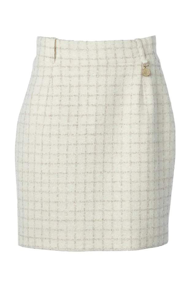 Holland Cooper Tailoring Women Regency Skirt Ivory Sparkle Tweed Holland Cooper Tailoring Women Regency Skirt Ivory Sparkle Tweed