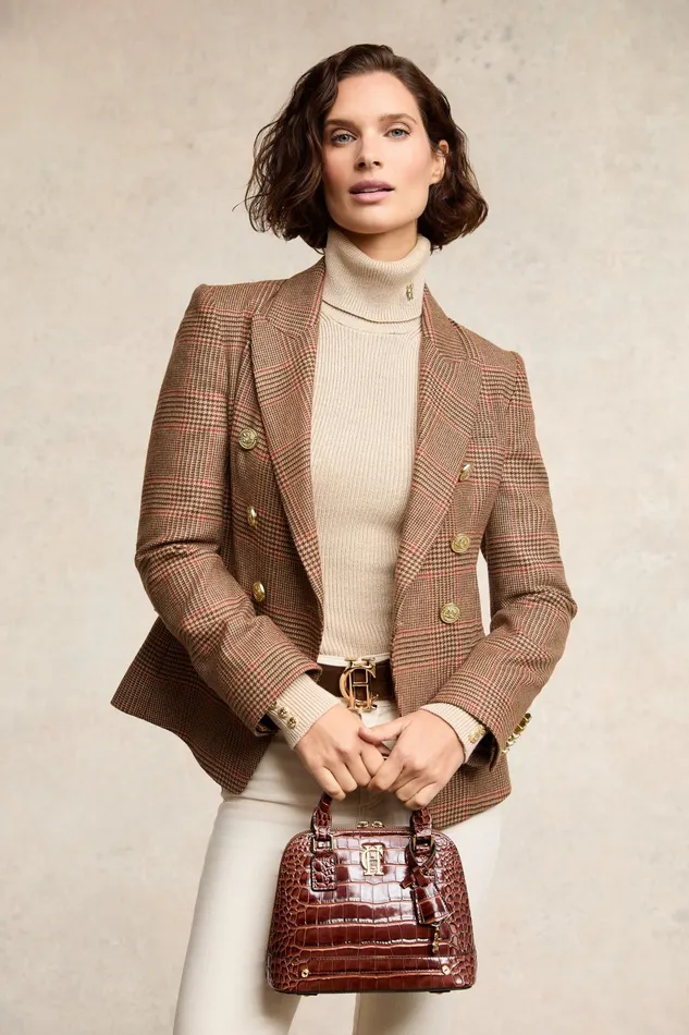 Holland Cooper Tote Bags Women Grovesnor Tote Bag Dark Tan Croc Holland Cooper Tote Bags Women Grovesnor Tote Bag Dark Tan Croc
