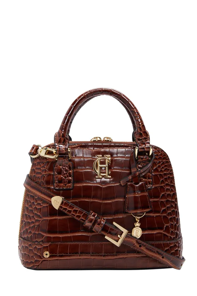 Holland Cooper Tote Bags Women Grovesnor Tote Bag Dark Tan Croc Holland Cooper Tote Bags Women Grovesnor Tote Bag Dark Tan Croc