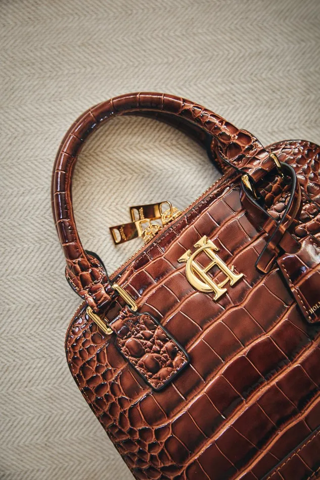 Holland Cooper Tote Bags Women Grovesnor Tote Bag Dark Tan Croc Holland Cooper Tote Bags Women Grovesnor Tote Bag Dark Tan Croc