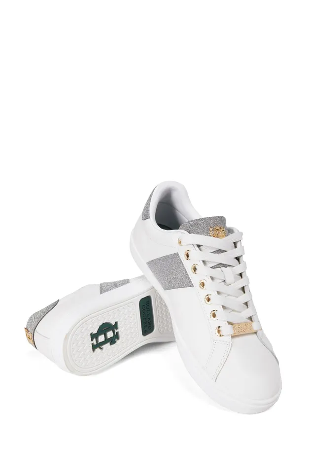 Holland Cooper Trainers Women Knightsbridge Court Trainer Silver Crystal Holland Cooper Trainers Women Knightsbridge Court Trainer Silver Crystal