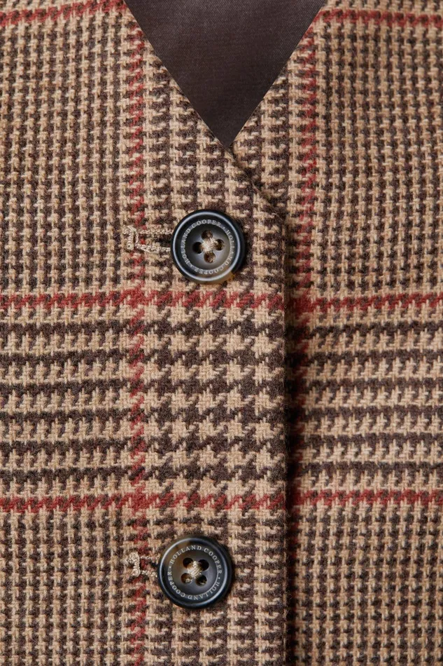 Holland Cooper Waistcoats Women Hampton Waistcoat Clarence Check Merlot Holland Cooper Waistcoats Women Hampton Waistcoat Clarence Check Merlot