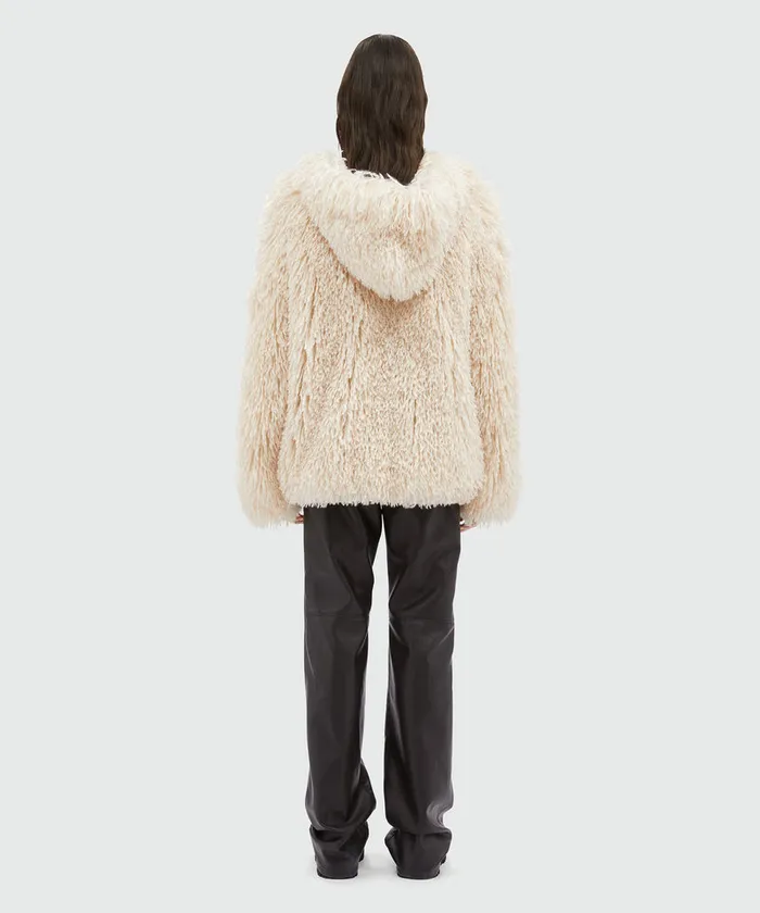Hooded FauxFur Jacket Women MSGM Jackets And Coats