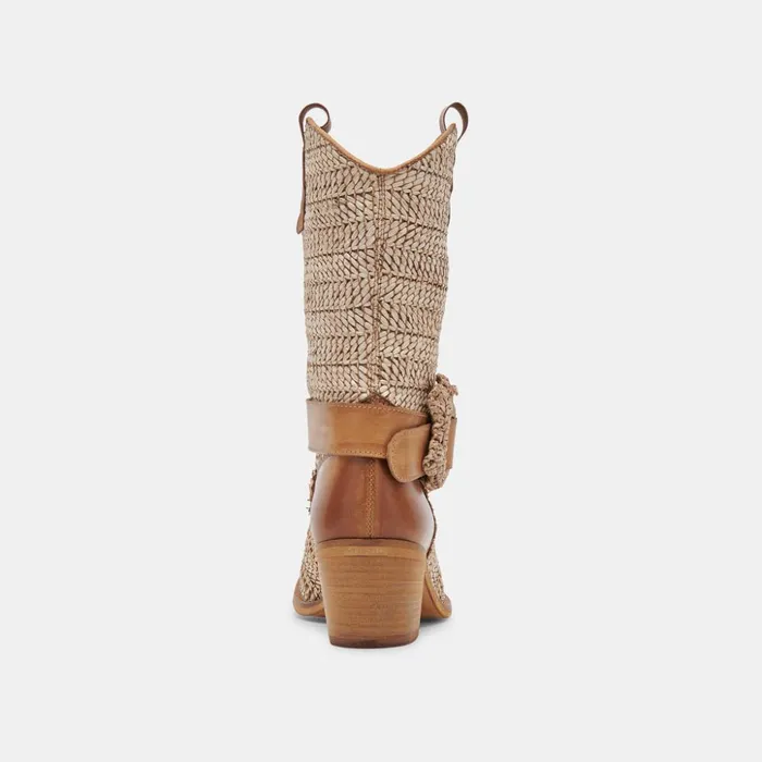 Hoss Boots Brown Multi Raffia Women Dolce Vita Boots and Booties