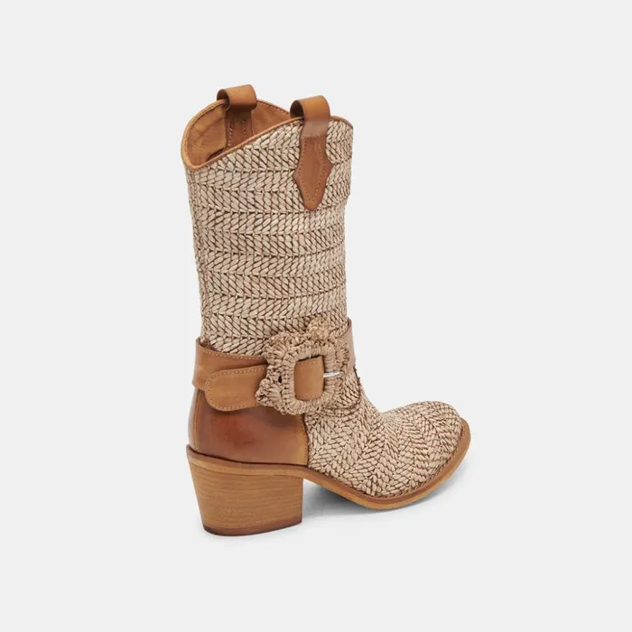 Hoss Boots Brown Multi Raffia Women Dolce Vita Boots and Booties