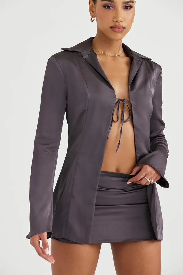 House Of CB AilsaShadow Tie Front Top 8211 SALE Shadow Women Tops