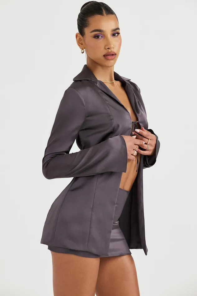 House Of CB AilsaShadow Tie Front Top 8211 SALE Shadow Women Tops