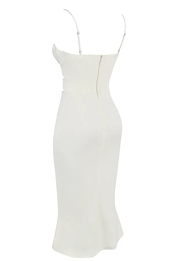 House Of CB AmaliaIvory Satin Cutout Corset Dress 8211 SALE Ivory Women Bodycon Dresses