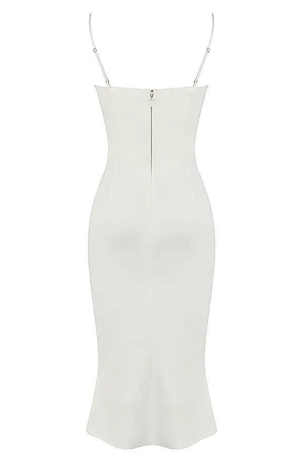 House Of CB AmaliaIvory Satin Cutout Corset Dress 8211 SALE Ivory Women Bodycon Dresses