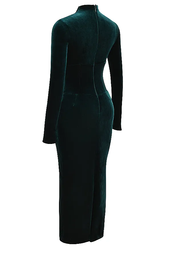 House Of CB ArabellaForest Velvet Corset Dress 8211 SALE Forest Women Corset Dresses