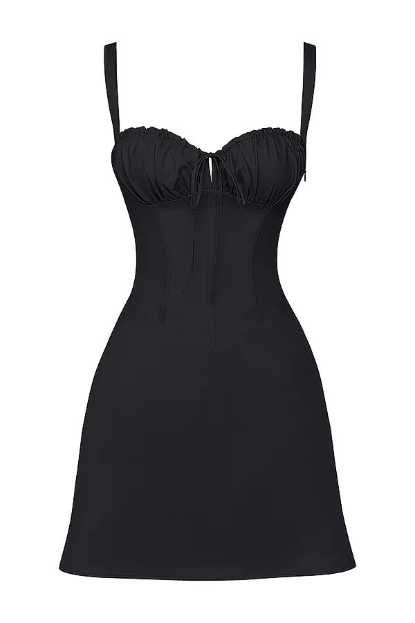 House Of CB CarlottaBlack Corset Mini Dress Black Women Corset Dresses