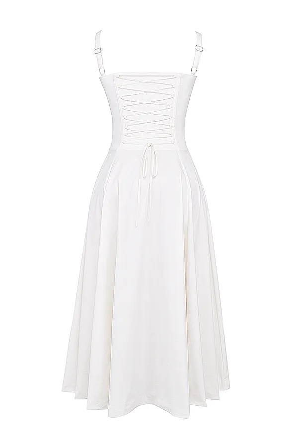 House Of CB CarmenWhite Bustier Sundress White Women Corset Dresses