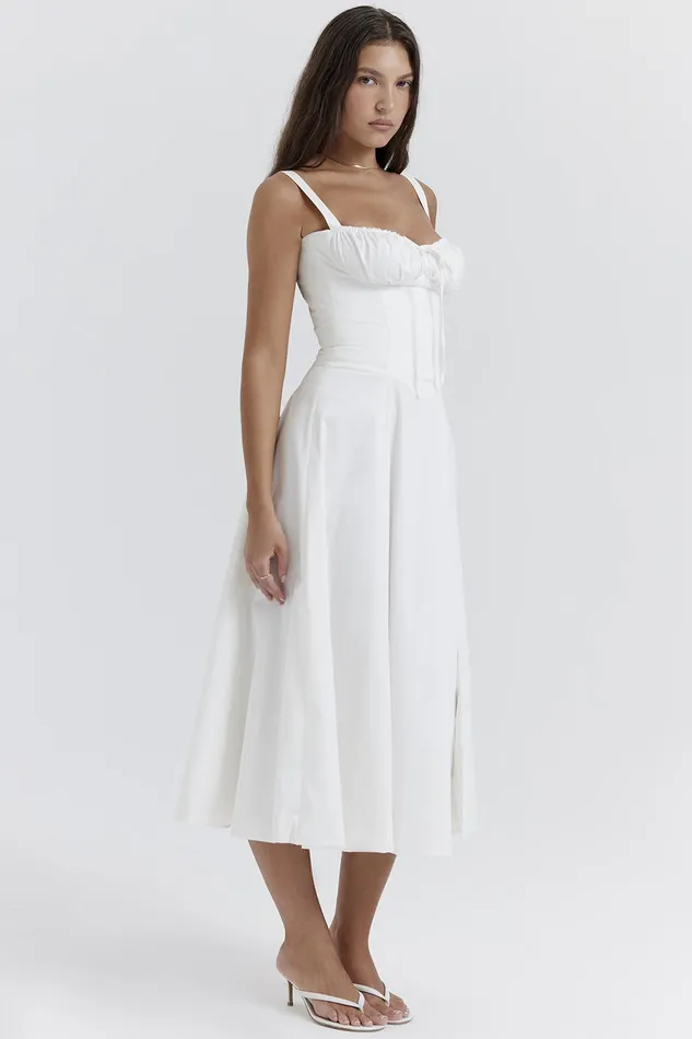 House Of CB CarmenWhite Bustier Sundress White Women Corset Dresses