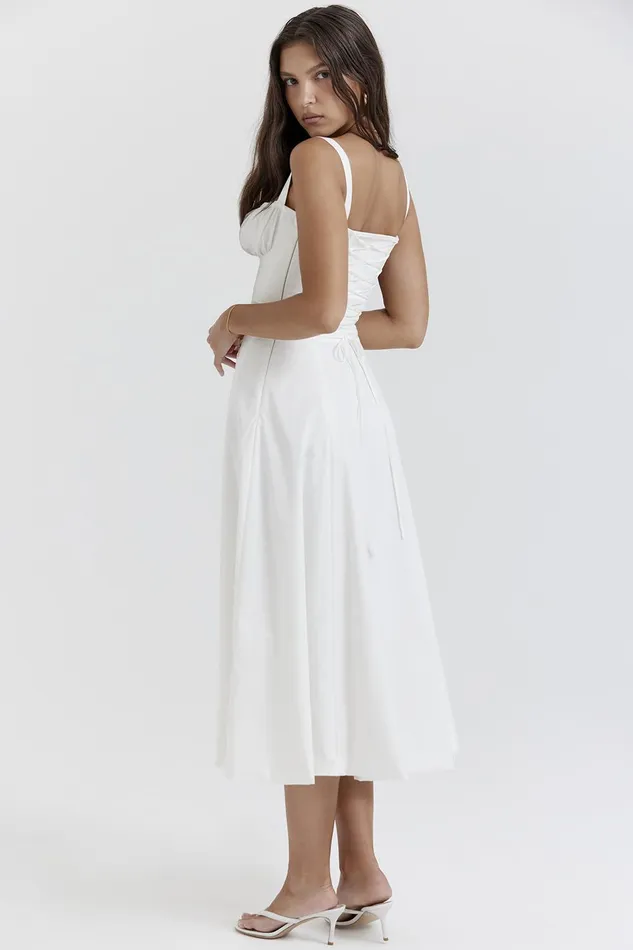 House Of CB CarmenWhite Bustier Sundress White Women Corset Dresses