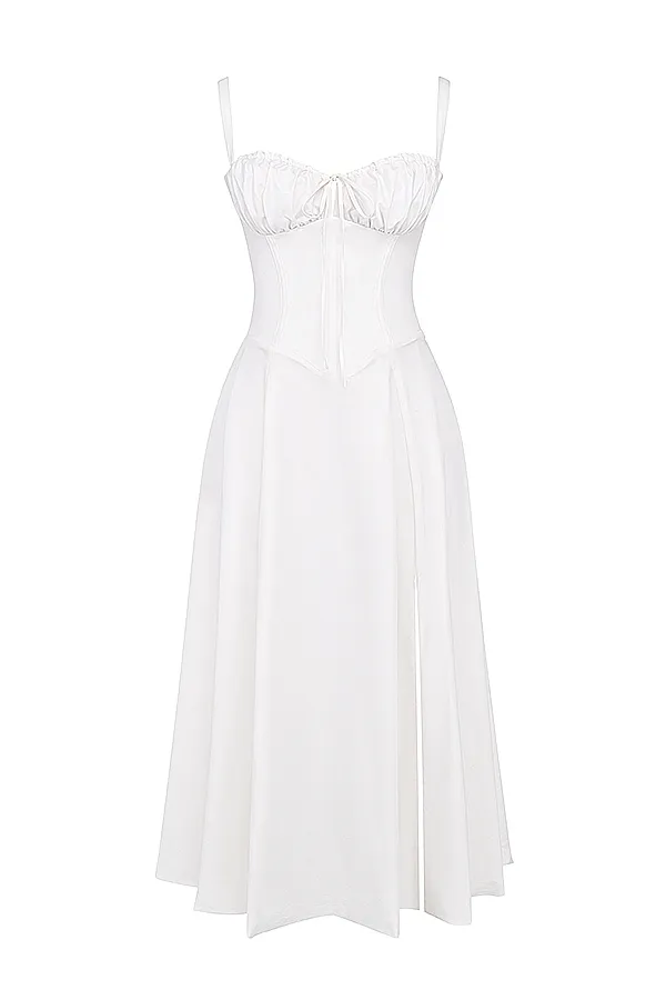 House Of CB CarmenWhite Bustier Sundress White Women Corset Dresses