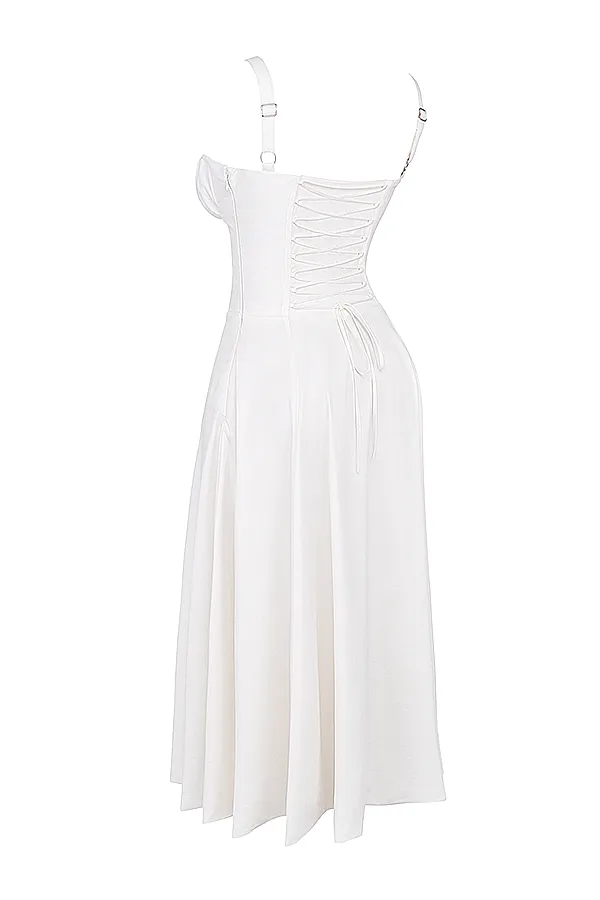 House Of CB CarmenWhite Bustier Sundress White Women Corset Dresses