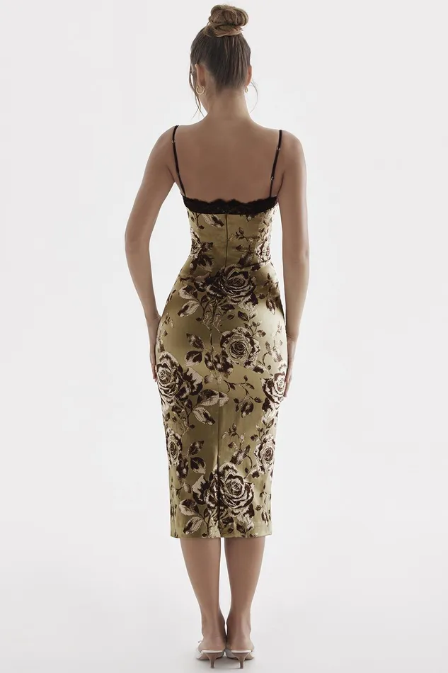 House Of CB CassiaFloral Print Midi Dress 8211 SALE Floral Women Bodycon Dresses
