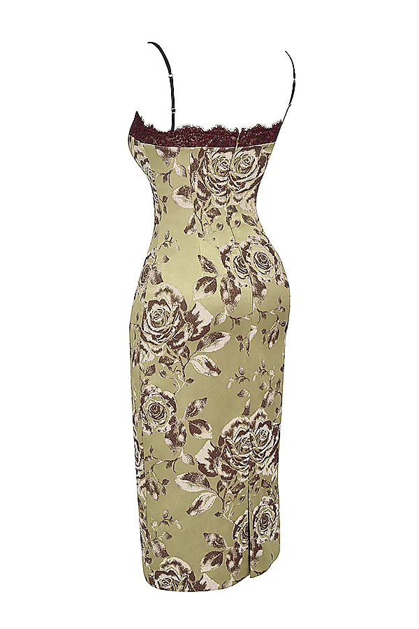 House Of CB CassiaFloral Print Midi Dress 8211 SALE Floral Women Bodycon Dresses