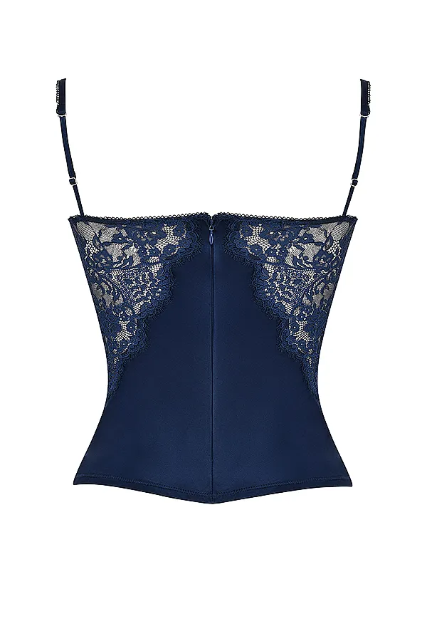 House Of CB CecilieNavy Satin and Lace Cami Top 8211 SALE Navy Women Tops