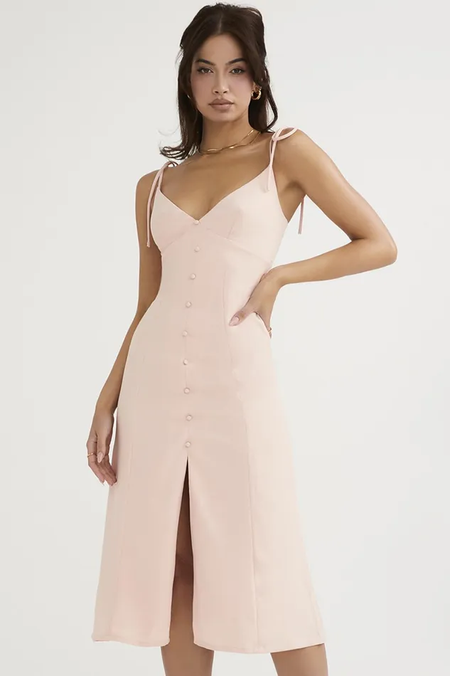 House Of CB CorneliaBlush Midi Sun Dress 8211 SALE Blush Women Midi Dresses