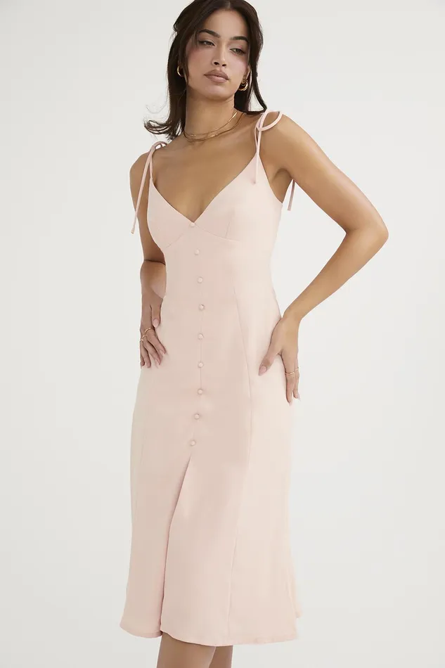 House Of CB CorneliaBlush Midi Sun Dress 8211 SALE Blush Women Midi Dresses