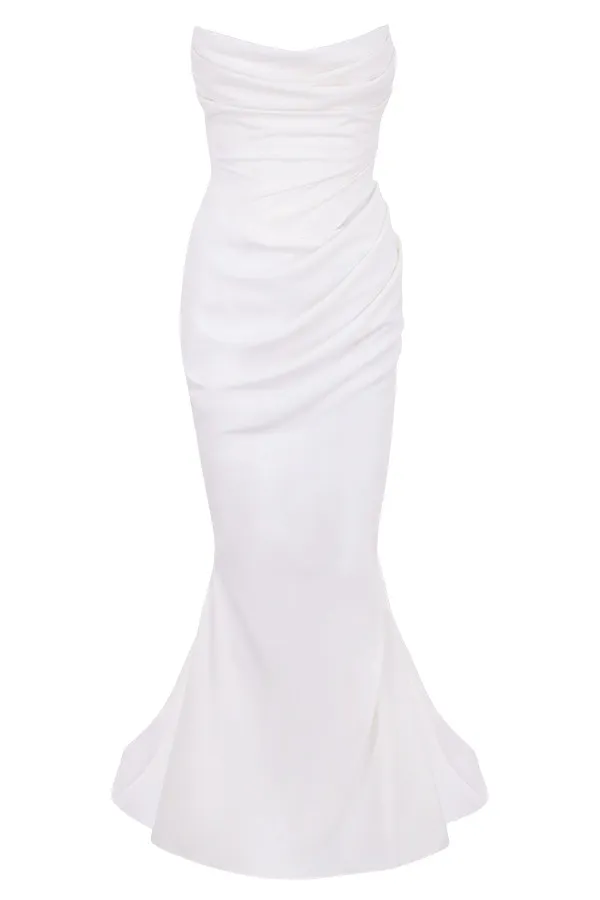 House Of CB EsmeeIvory Draped Strapless Bridal Gown 8211 Limited Edition Ivory Women Maxi Dresses
