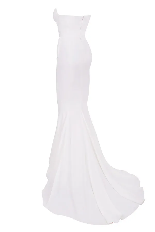 House Of CB EsmeeIvory Draped Strapless Bridal Gown 8211 Limited Edition Ivory Women Maxi Dresses