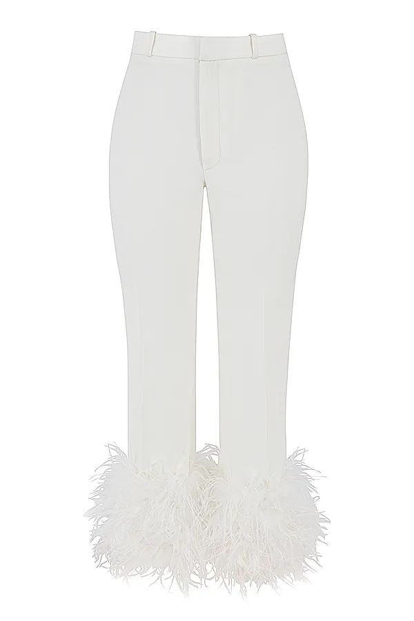 House Of CB FaeIvory Hem Trousers 8211 SALE Ivory Women Trousers