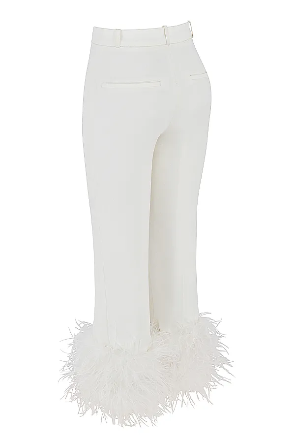 House Of CB FaeIvory Hem Trousers 8211 SALE Ivory Women Trousers