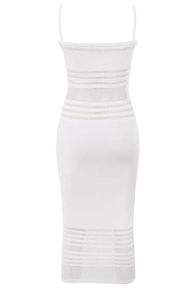 House Of CB GiaIvory Dainty Knit Midi Dress 8211 SALE Ivory Women Bodycon Dresses