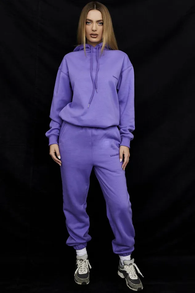 House Of CB HaloPurple Oversized Hoodie Purple Women Tops