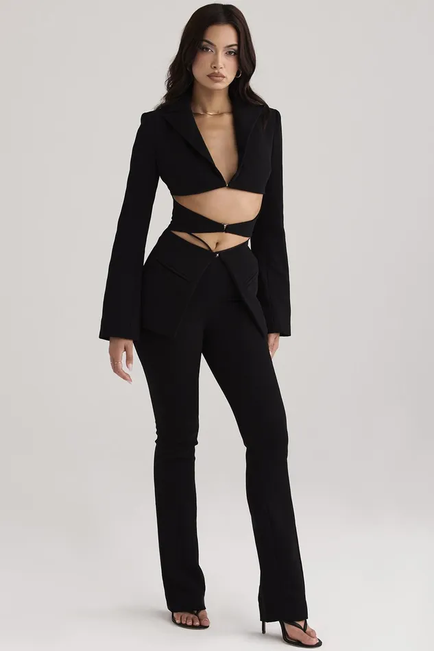 House Of CB LaylaBlack VFront Trousers 8211 SALE Black Women Trousers